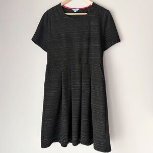 Draper James RSVP Fit and Flare Black Shimmer Dress